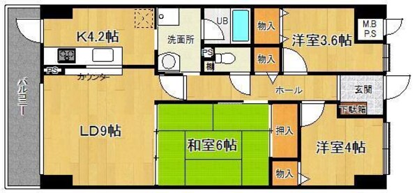 ライオンズマンション加古川リバーサイド　503号室の物件間取画像